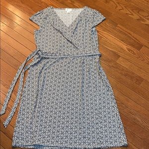 EUC Loft black and white dress